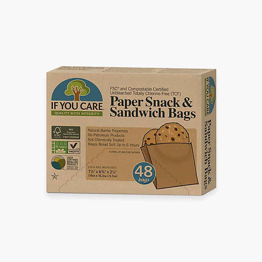 Eco Friendly Paper Snack & Sandwich Bags - 48