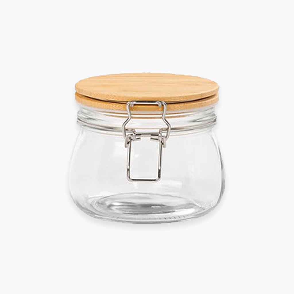 Glass Jars With Bamboo Lid