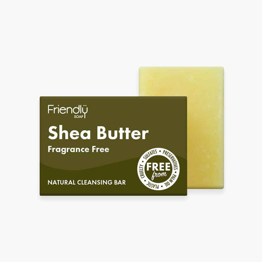 Shea Butter Fragrance Free Cleansing Soap - Natural, Vegan